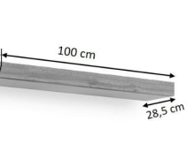 Wandboard >Fantasia< in Weiß - 100x8x29cm...