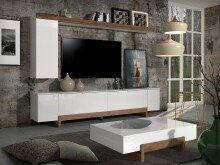 Wandboard >Fantasia< in Weiß - 100x8x29cm (BxHxT)