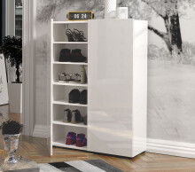 Schuhschrank >Glossy< in Weiß Hochglanz -...