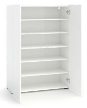 Schuhschrank >Glossy< in Weiß Hochglanz - 80x115x34cm (BxHxT)
