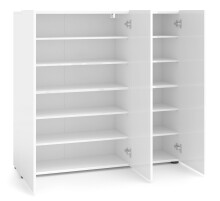 Schuhschrank >Glossy< in Weiß Hochglanz - 120x115x34cm (BxHxT)