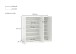 Schuhschrank >Glossy< in Weiß Hochglanz - 120x115x34cm (BxHxT)