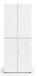 Schuhschrank >Glossy< in Weiß Hochglanz - 80x200x34cm (BxHxT)