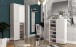 Schuhschrank >Glossy< in Weiß Hochglanz - 80x200x34cm (BxHxT)