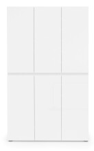 Schuhschrank >Glossy< in Weiß Hochglanz - 120x200x34cm (BxHxT)