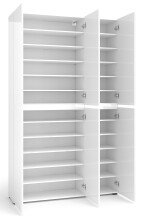 Schuhschrank >Glossy< in Weiß Hochglanz - 120x200x34cm (BxHxT)