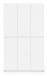 Schuhschrank >Glossy< in Weiß Hochglanz - 120x200x34cm (BxHxT)