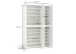 Schuhschrank >Glossy< in Weiß Hochglanz - 120x200x34cm (BxHxT)