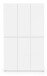 Schuhschrank >Glossy< in Weiß Hochglanz - 120x200x34cm (BxHxT)