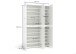 Schuhschrank >Glossy< in Weiß Hochglanz - 120x200x34cm (BxHxT)