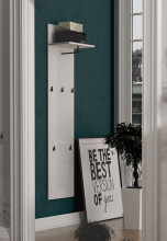 Wandgarderobe >Glossy< in Weiß Hochglanz -...