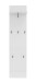 Wandgarderobe >Glossy< in Weiß Hochglanz - 40x170x27.6cm (BxHxT)