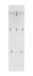 Wandgarderobe >Glossy< in Weiß Hochglanz - 40x170x27.6cm (BxHxT)