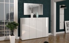Wandspiegel >Glossy< in Weiß - 120x65x2cm (BxHxT)