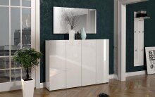 Wandspiegel >Glossy< in Weiß - 120x65x2cm (BxHxT)