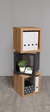 Regalwürfel >Cubo I< in Graphit - 40x41x40cm (BxHxT)