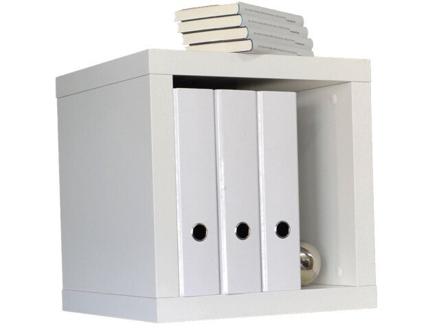Regalwürfel >Cubo< in Weiß matt Lack - 40x41x40cm (BxHxT)