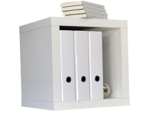 Regalwürfel >Cubo< in Weiß matt Lack - 40x41x40cm (BxHxT)