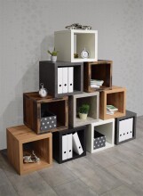 Regalwürfel >Cubo< in Weiß matt Lack - 40x41x40cm (BxHxT)