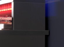 Schreibtisch >Tamas< in Schwarz/matt - 160x91,1x72cm (BxHxT)