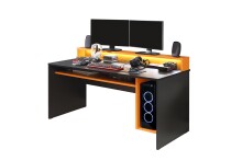 Schreibtisch >Tamas< in schwarz/orange -...