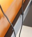 Schreibtisch >Tamas< in schwarz/orange - 160x94x69cm (BxHxT)