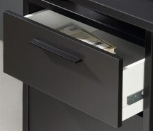 Schreibtisch >Tamas< in Schwarz/matt - 160x91x72cm (BxHxT)