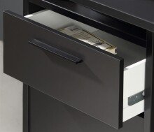 Schreibtisch >Tamas< in Schwarz/matt - 160x91x72cm (BxHxT)