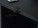 Schreibtisch >Tamas< in Schwarz/matt - 200x91x125,5cm (BxHxT)