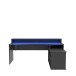 Schreibtisch >Tamas< in Schwarz/matt - 200x91x125,5cm (BxHxT)