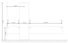 Wohnwand >Incontro< in Pereira/weiß Hochglanz - 265x181x40cm (BxHxT)