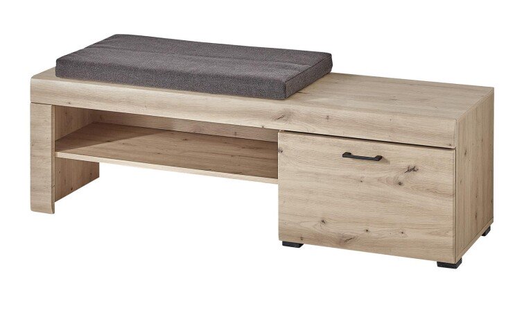 Sitzbank >Wally< in Artisan Eiche aus MDF - 140x48x38cm (BxHxT)