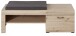 Sitzbank >Wally< in Artisan Eiche aus MDF - 140x48x38cm (BxHxT)