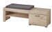 Sitzbank >Wally< in Artisan Eiche aus MDF - 140x48x38cm (BxHxT)