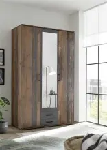 Kleiderschrank >Cilli< in Old Style - 120x197x54cm...