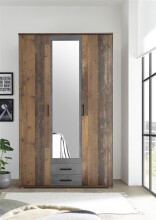Kleiderschrank >Cilli< in Old Style - 120x197x54cm...