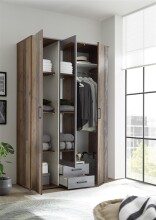 Kleiderschrank >Cilli< in Old Style - 120x197x54cm (BxHxT)