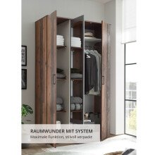 Kleiderschrank >Cilli< in Old Style - 120x197x54cm (BxHxT)