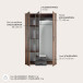 Kleiderschrank >Cilli< in Old Style - 120x197x54cm (BxHxT)