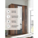 Kleiderschrank >Cilli< in Old Style - 120x197x54cm (BxHxT)