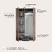 Kleiderschrank >Cilli< in Old Style - 120x197x54cm (BxHxT)