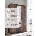 Kleiderschrank >Cilli< in Old Style - 120x197x54cm (BxHxT)
