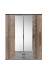 Kleiderschrank >Cilli< in Old Style - 159x197x54cm (BxHxT)