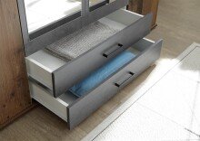 Kleiderschrank >Cilli< in Old Style - 159x197x54cm (BxHxT)