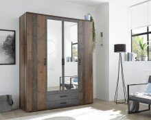 Kleiderschrank >Cilli< in Old Style - 159x197x54cm...