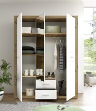 Kleiderschrank >Stern< in Artisan Eiche - 151x198x55cm (BxHxT)