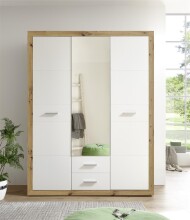 Kleiderschrank >Stern< in Artisan Eiche - 151x198x55cm (BxHxT)