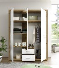 Kleiderschrank >Stern< in Artisan Eiche - 151x198x55cm (BxHxT)