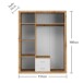 Kleiderschrank >Stern< in Artisan Eiche - 151x198x55cm (BxHxT)
