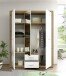 Kleiderschrank >Stern< in Artisan Eiche - 151x198x55cm (BxHxT)